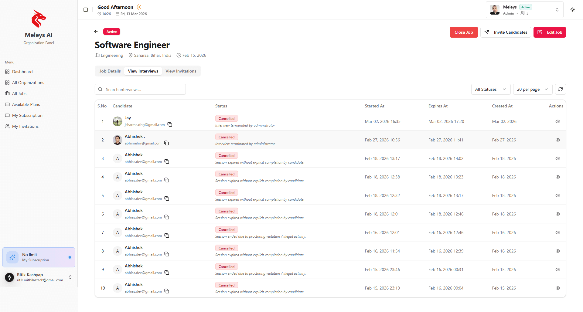 See All Interview List