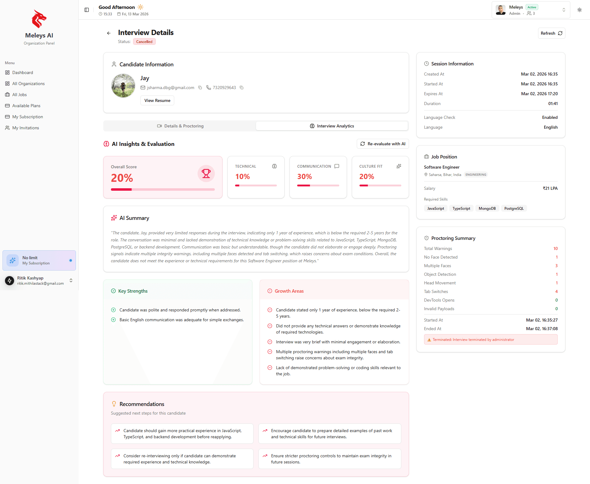 AI-Generated Interview Summary